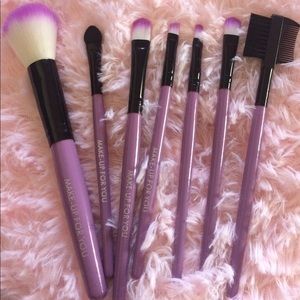 Purple Makeup Brush Set